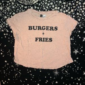 Burger and fries t shirt